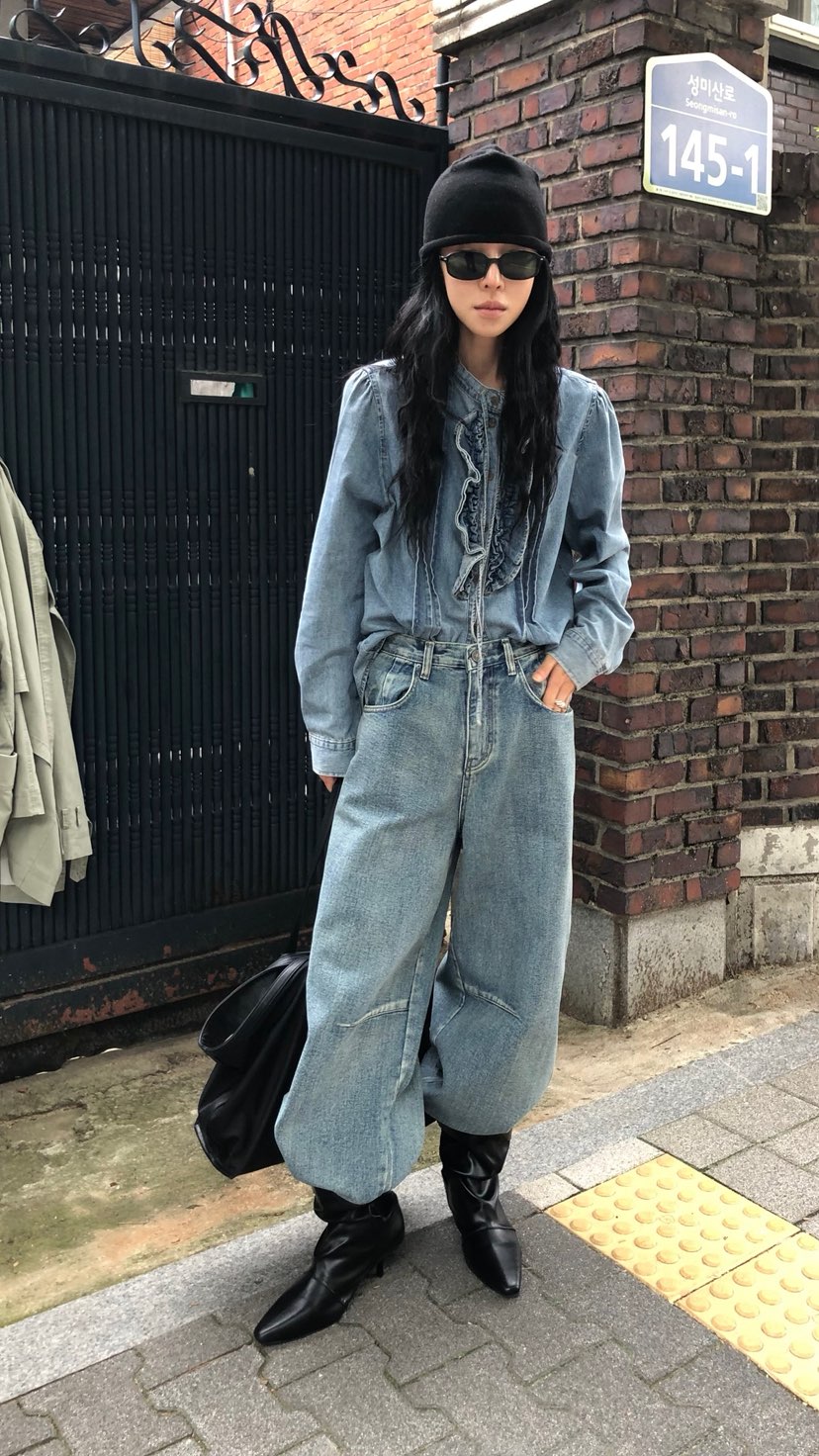 OVER RICH韓國代購女裝新款真品人氣時尚襯衫蕾絲衫荷葉邊OVER RICH襯衫/蕾絲衫