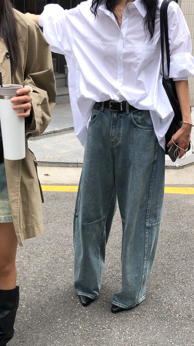 OVER RICH東大門代購女裝新品時尚推薦休閑熱賣職業牛仔褲OVER RICH牛仔褲