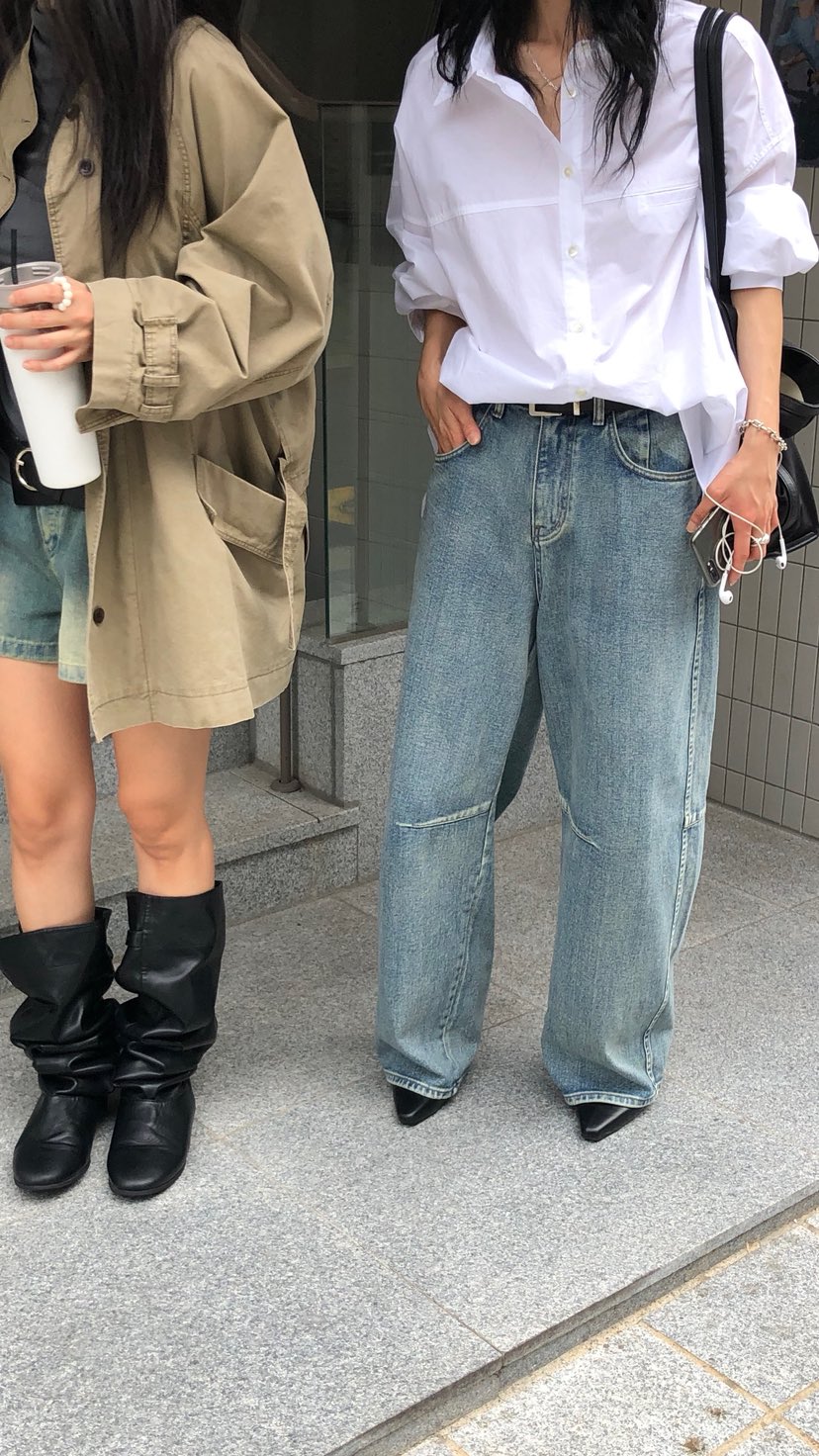 OVER RICH東大門代購女裝新品時尚推薦休閑熱賣職業牛仔褲OVER RICH牛仔褲