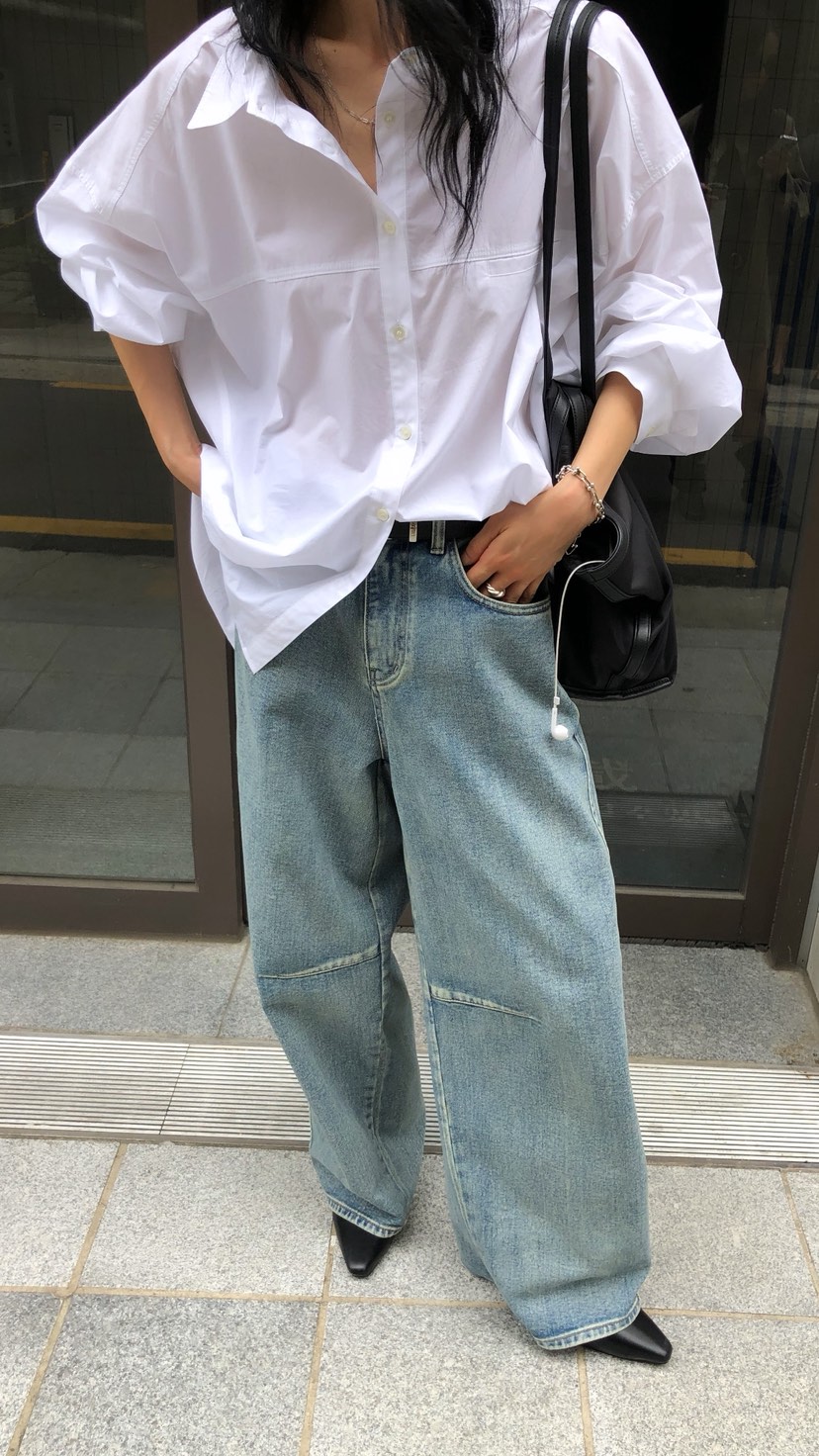 OVER RICH東大門代購女裝新品時尚推薦休閑熱賣職業牛仔褲OVER RICH牛仔褲