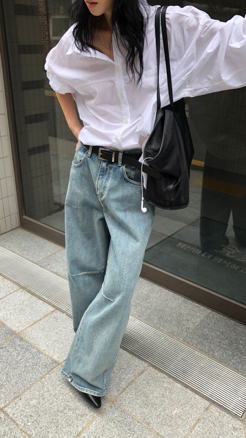 OVER RICH東大門代購女裝新品時尚推薦休閑熱賣職業牛仔褲OVER RICH牛仔褲