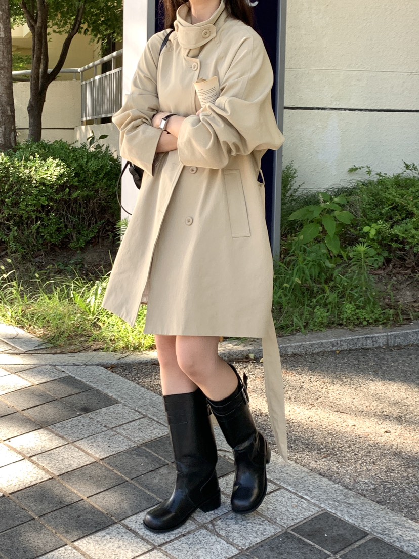 FRILL-T/DADA韓國代購女士新款休閑真品熱賣推薦長款風衣FRILL-T/DADA長款風衣
