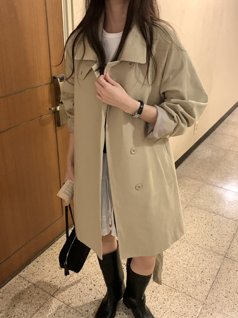 FRILL-T/DADA韓國代購女士新款休閑真品熱賣推薦長款風衣FRILL-T/DADA長款風衣圖色2