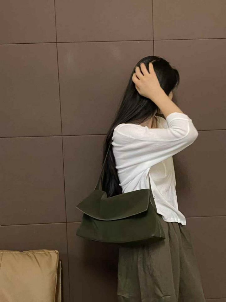 TROUVAILLE韓國代購女裝新品真品人氣職業單肩斜跨包麂皮TROUVAILLE單肩/斜跨包