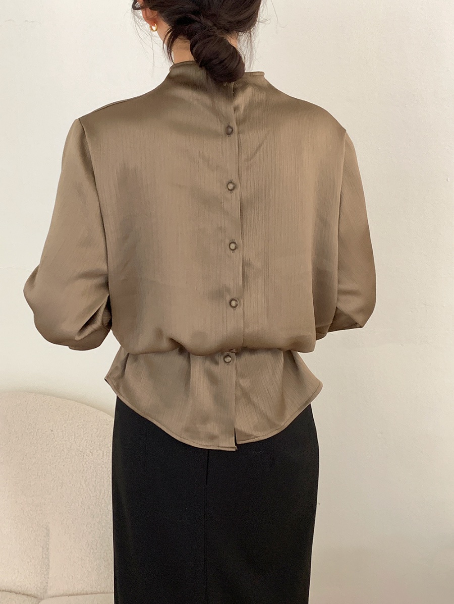 FRILL-T/DADA東大門直郵女士新品時尚襯衫蕾絲衫兩面穿雙面FRILL-T/DADA襯衫/蕾絲衫