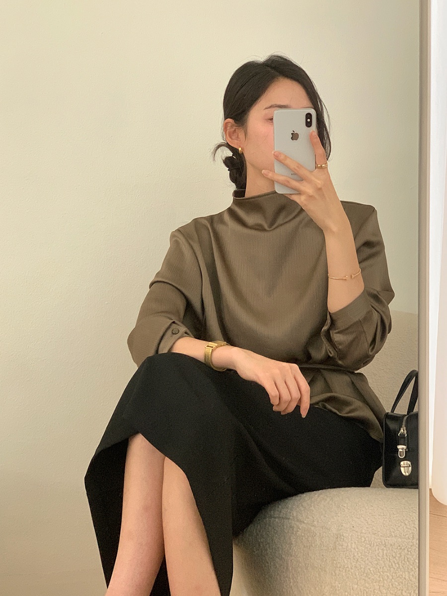 FRILL-T/DADA東大門直郵女士新品時尚襯衫蕾絲衫兩面穿雙面FRILL-T/DADA襯衫/蕾絲衫