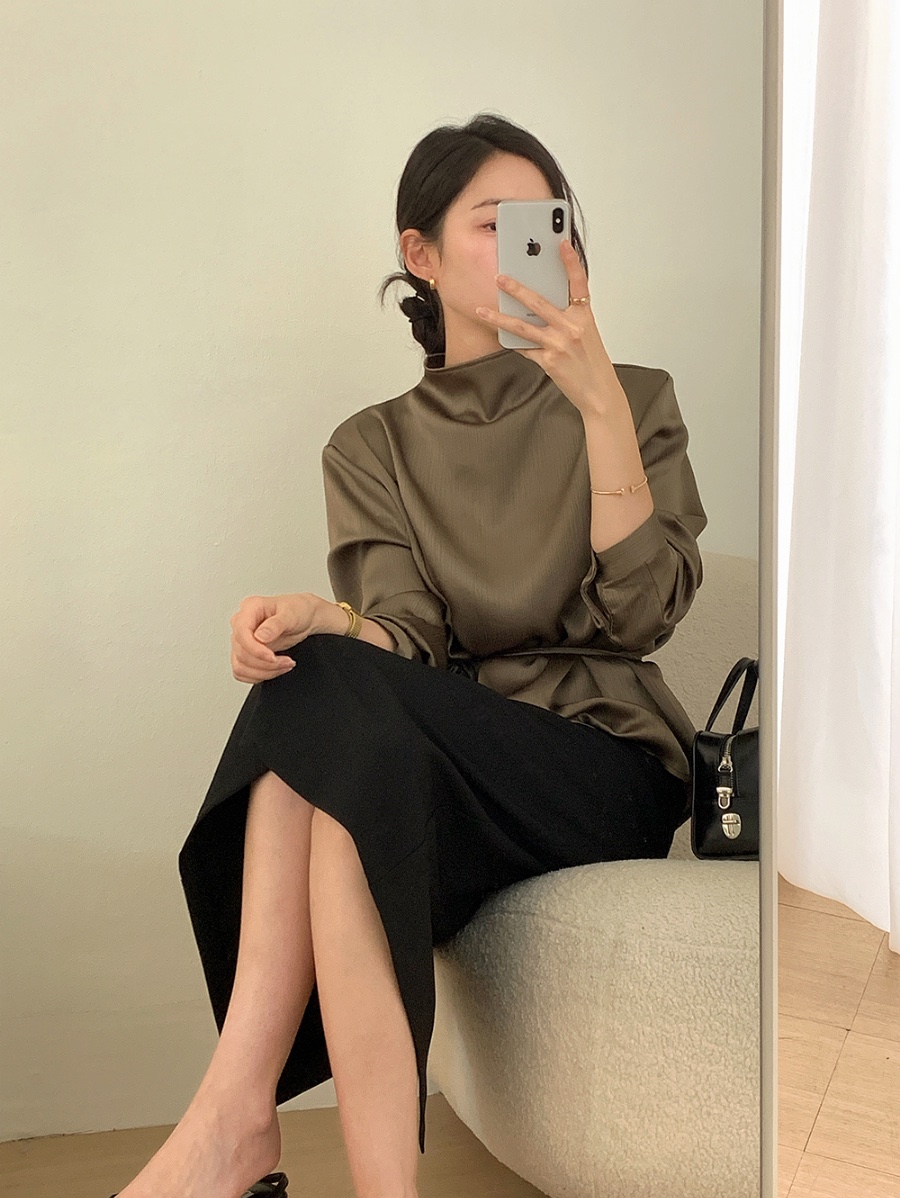 FRILL-T/DADA東大門直郵女士新品時尚襯衫蕾絲衫兩面穿雙面FRILL-T/DADA襯衫/蕾絲衫