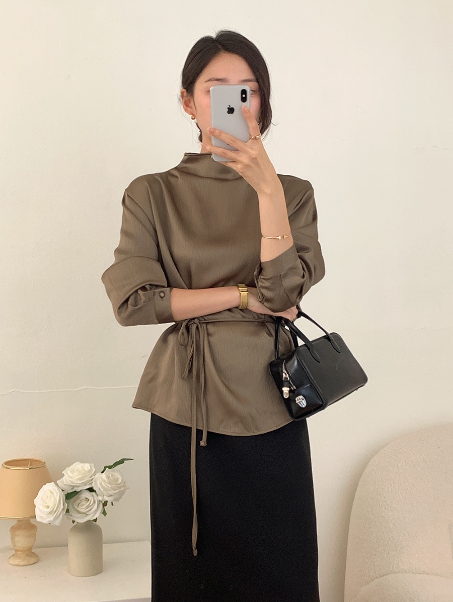 FRILL-T/DADA東大門直郵女士新品時尚襯衫蕾絲衫兩面穿雙面FRILL-T/DADA襯衫/蕾絲衫