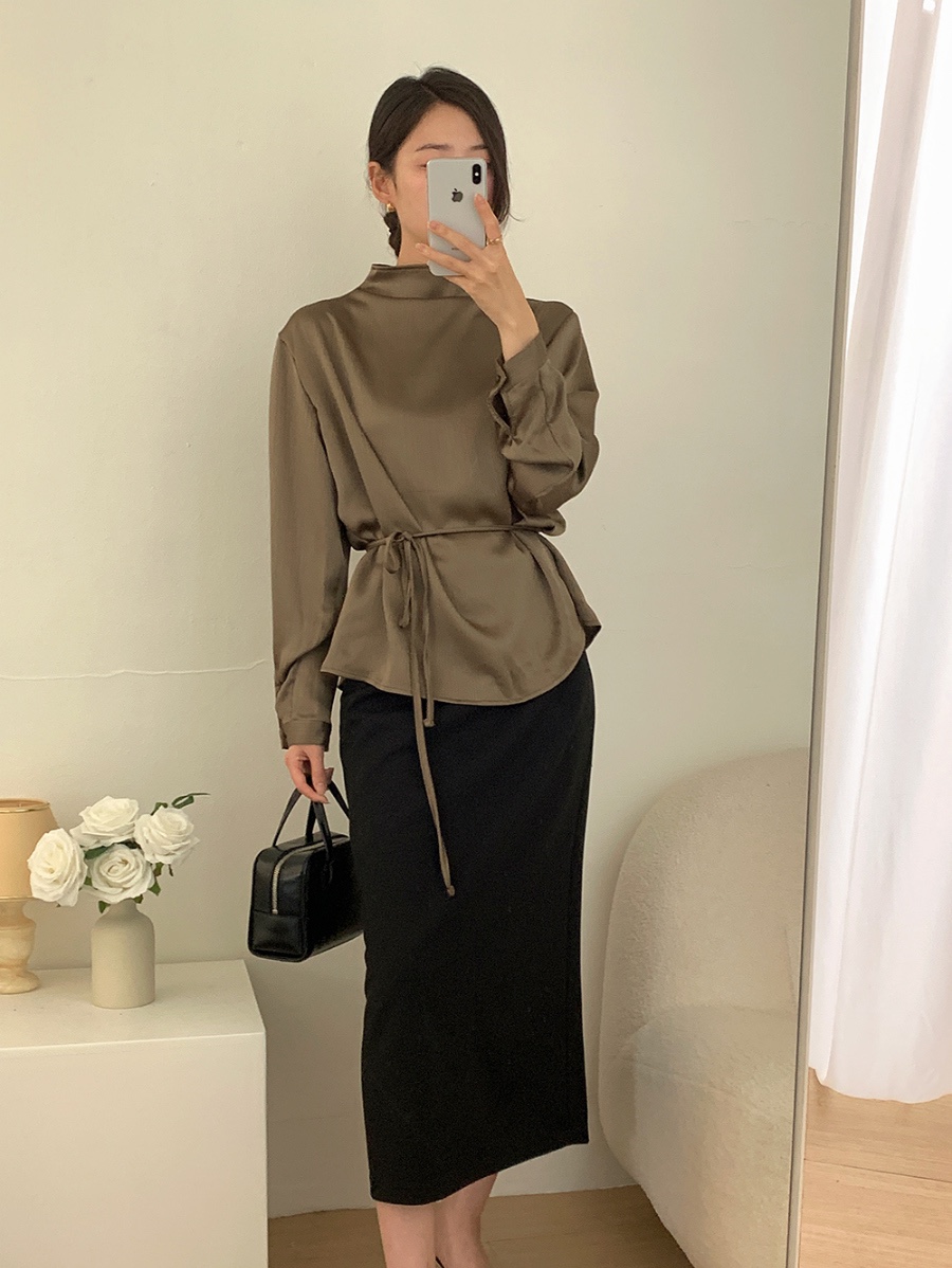 FRILL-T/DADA東大門直郵女士新品時尚襯衫蕾絲衫兩面穿雙面FRILL-T/DADA襯衫/蕾絲衫