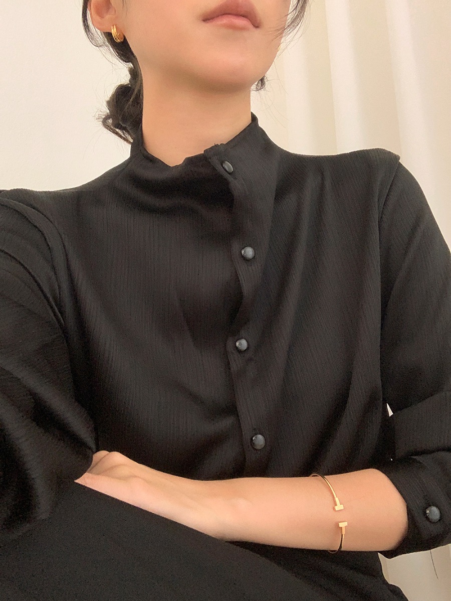 FRILL-T/DADA東大門直郵女士新品時尚襯衫蕾絲衫兩面穿雙面FRILL-T/DADA襯衫/蕾絲衫