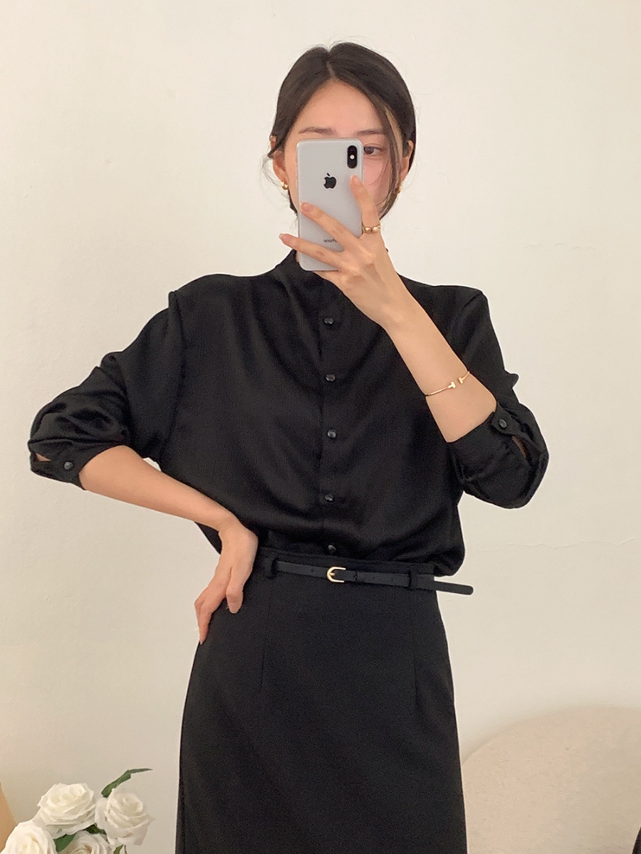 FRILL-T/DADA東大門直郵女士新品時尚襯衫蕾絲衫兩面穿雙面FRILL-T/DADA襯衫/蕾絲衫