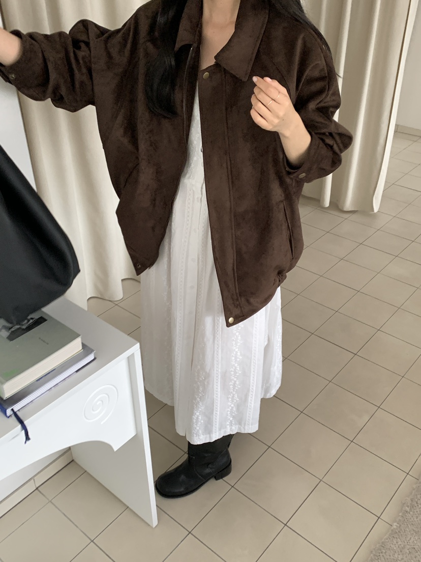 FRILL-T/DADA東大門直郵女裝新款休閑熱賣推薦夾克麂皮FRILL-T/DADA夾克