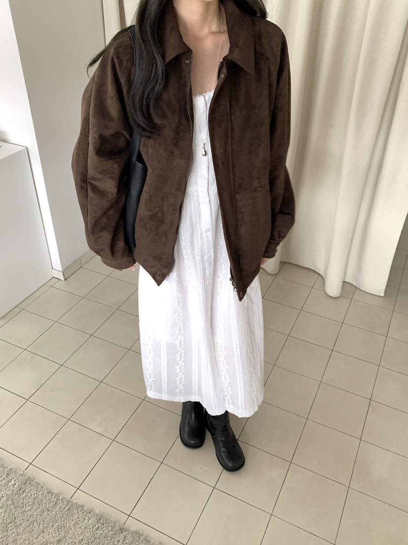 FRILL-T/DADA東大門直郵女裝新款休閑熱賣推薦夾克麂皮FRILL-T/DADA夾克