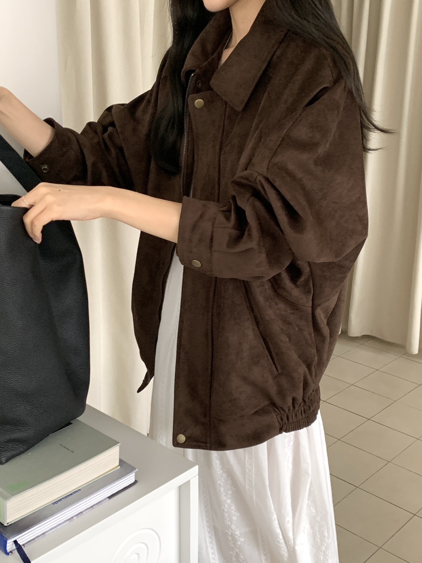 FRILL-T/DADA東大門直郵女裝新款休閑熱賣推薦夾克麂皮FRILL-T/DADA夾克
