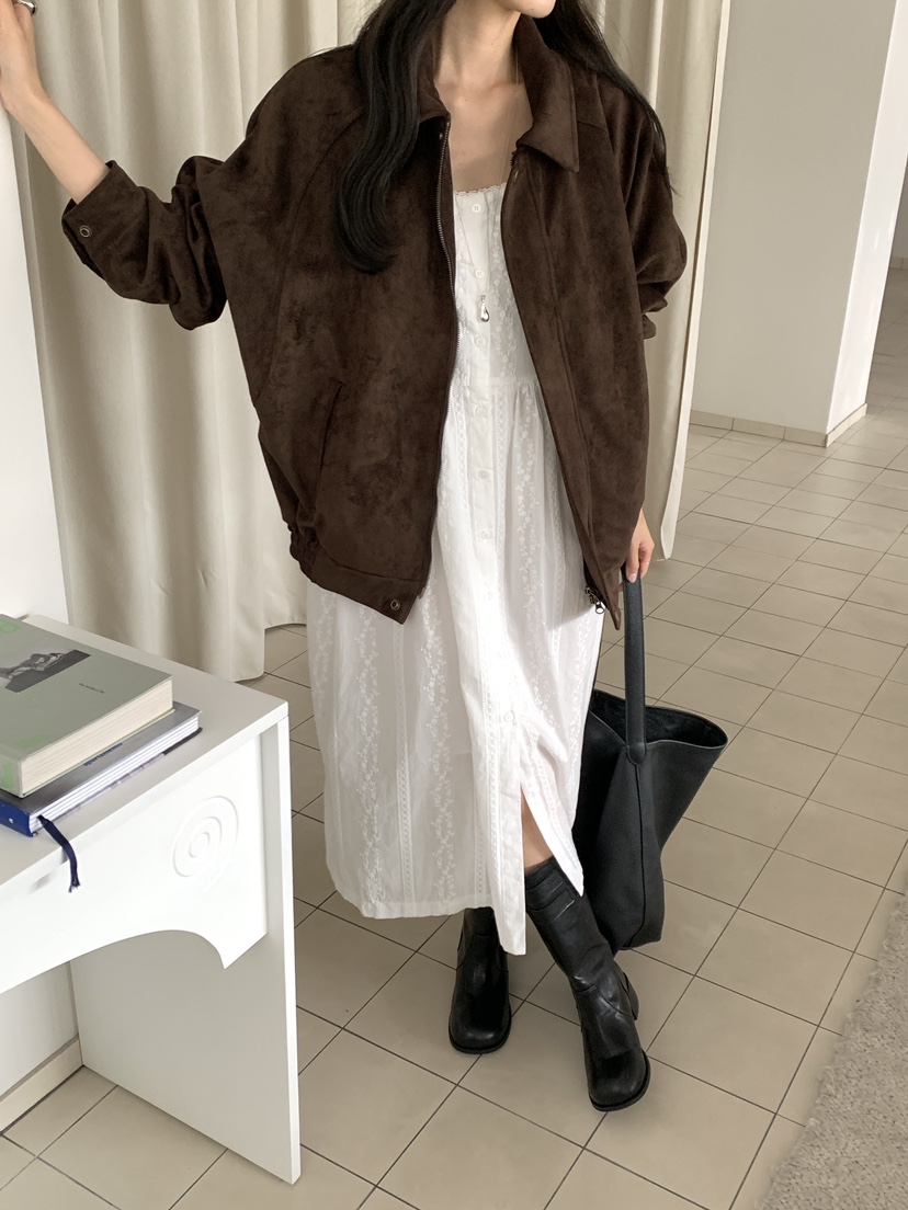 FRILL-T/DADA東大門直郵女裝新款休閑熱賣推薦夾克麂皮FRILL-T/DADA夾克