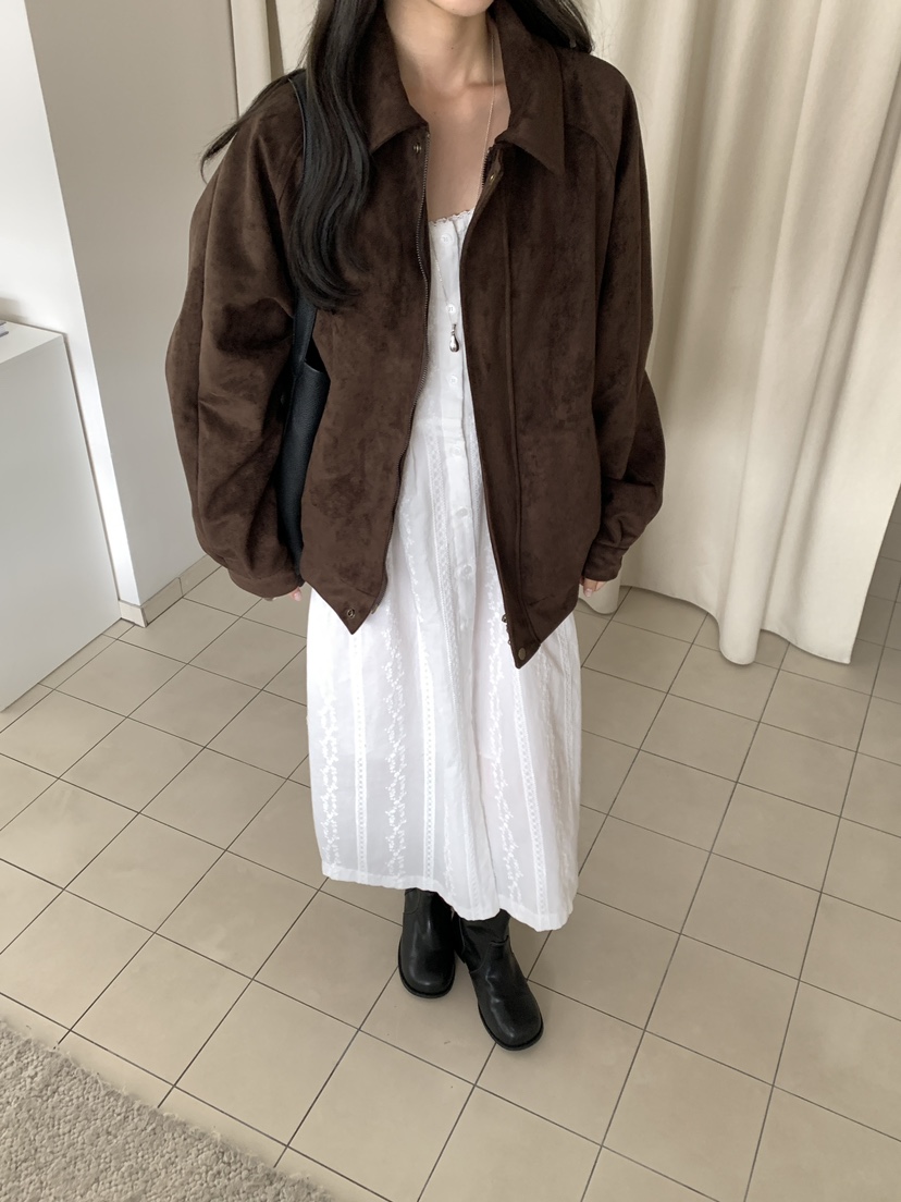 FRILL-T/DADA東大門直郵女裝新款休閑熱賣推薦夾克麂皮FRILL-T/DADA夾克