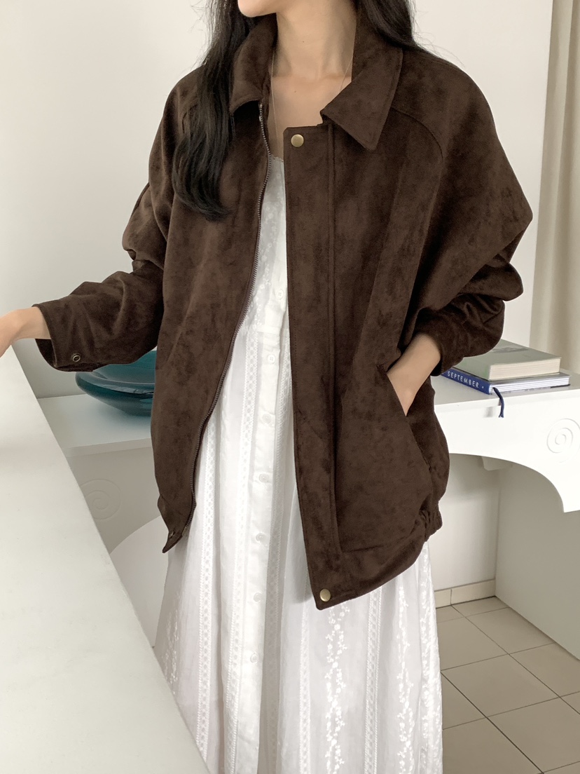FRILL-T/DADA東大門直郵女裝新款休閑熱賣推薦夾克麂皮FRILL-T/DADA夾克圖色1