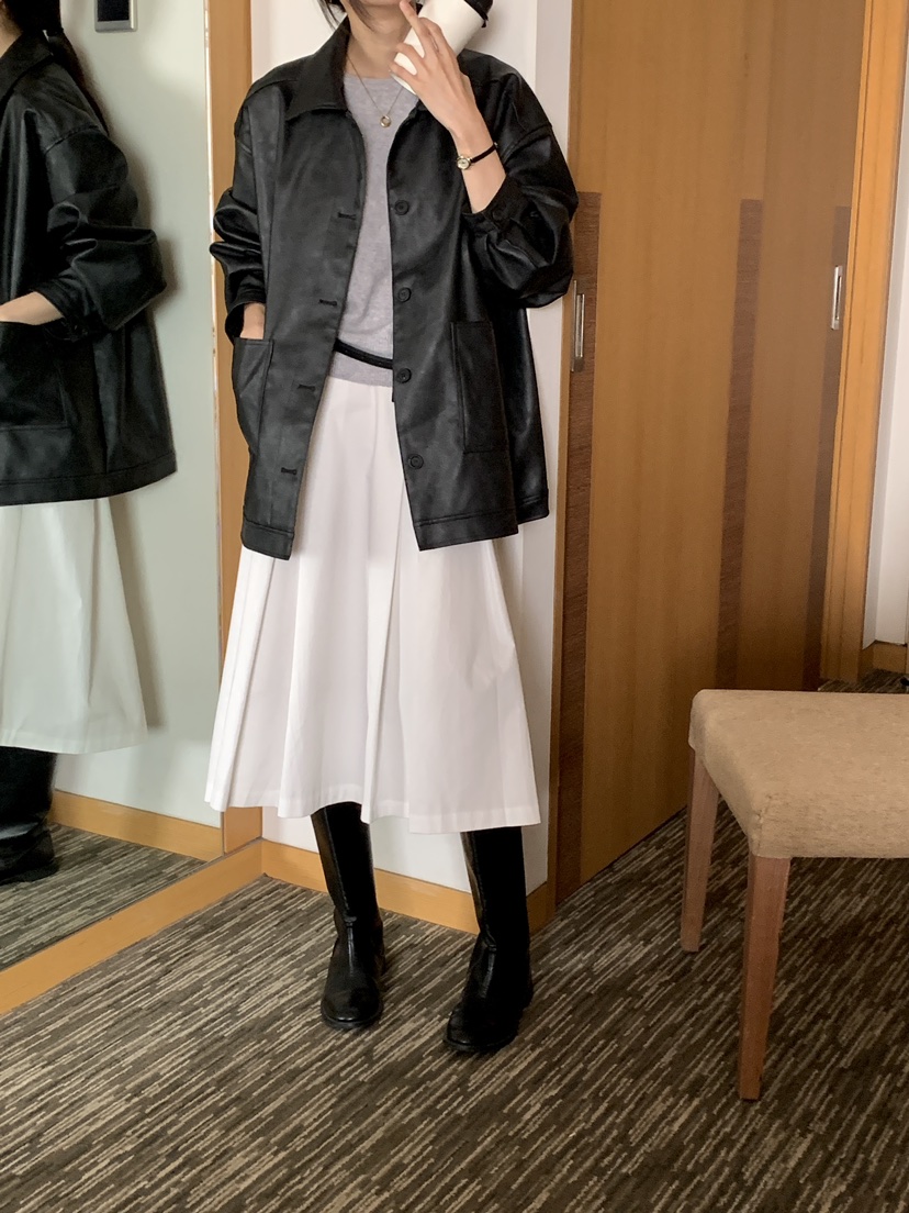 FRILL-T/DADA東大門實拍女裝新品時尚人氣真品推薦皮衣FRILL-T/DADA皮衣