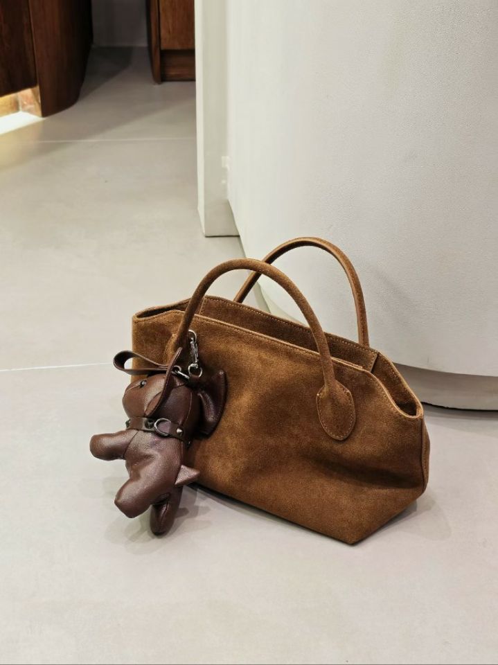 TROUVAILLE東大門代購女士新品職業熱賣單肩斜跨包牛皮絨TROUVAILLE單肩/斜跨包