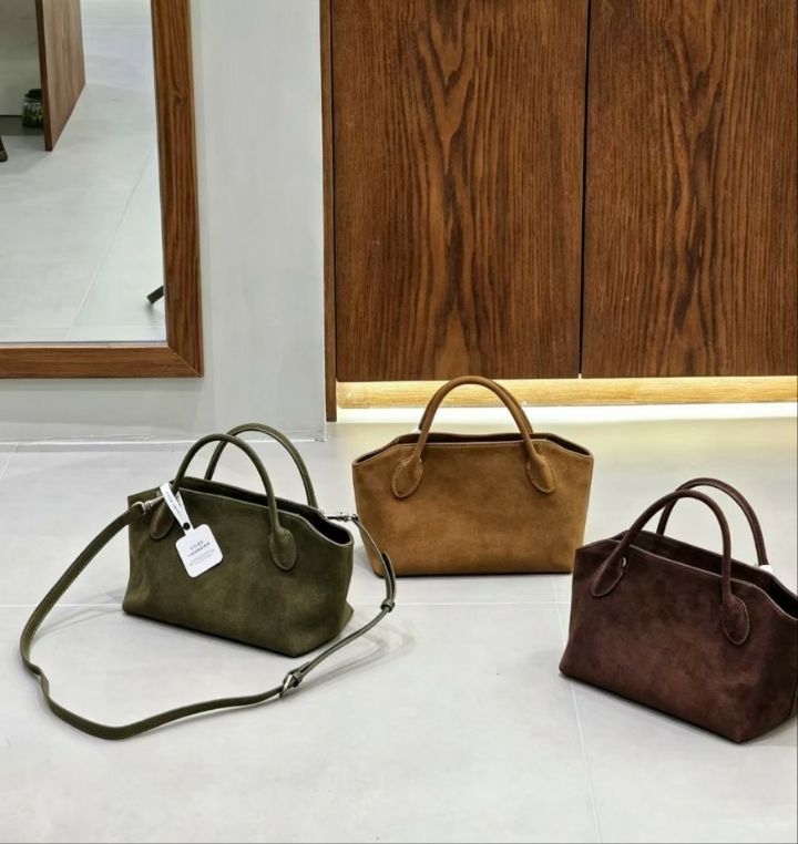 TROUVAILLE東大門代購女士新品職業熱賣單肩斜跨包牛皮絨TROUVAILLE單肩/斜跨包