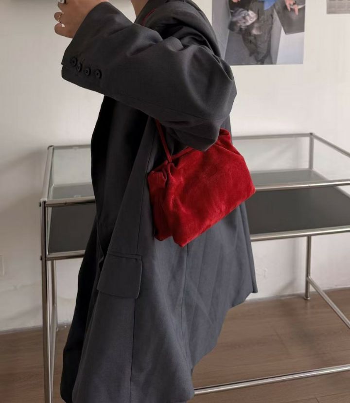 TROUVAILLE東大門實拍女裝新品人氣真品單肩斜跨包牛皮羊皮TROUVAILLE單肩/斜跨包