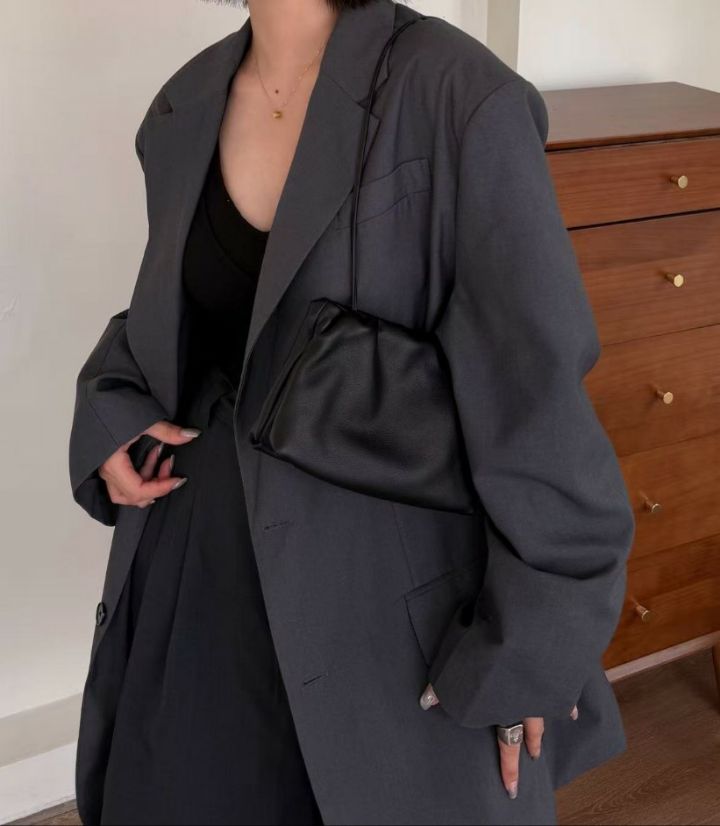 TROUVAILLE東大門實拍女裝新品人氣真品單肩斜跨包牛皮羊皮TROUVAILLE單肩/斜跨包