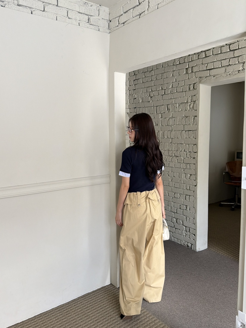 MARKE-P韓國代購女裝新款人氣真品休閑推薦時尚休閑褲條紋MARKE-P休閑褲