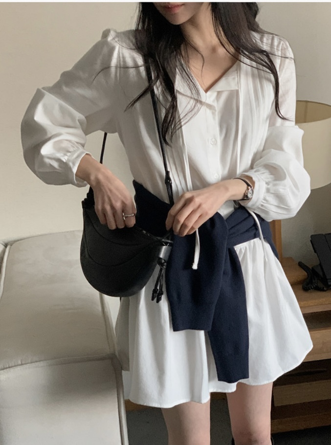 FRILL-T/DADA東大門實拍女士新品休閑時尚真品連衣裙褶裥FRILL-T/DADA連衣裙