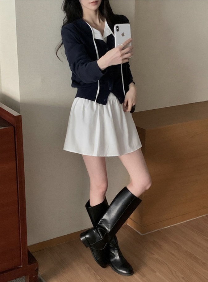 FRILL-T/DADA東大門實拍女士新品休閑時尚真品連衣裙褶裥FRILL-T/DADA連衣裙