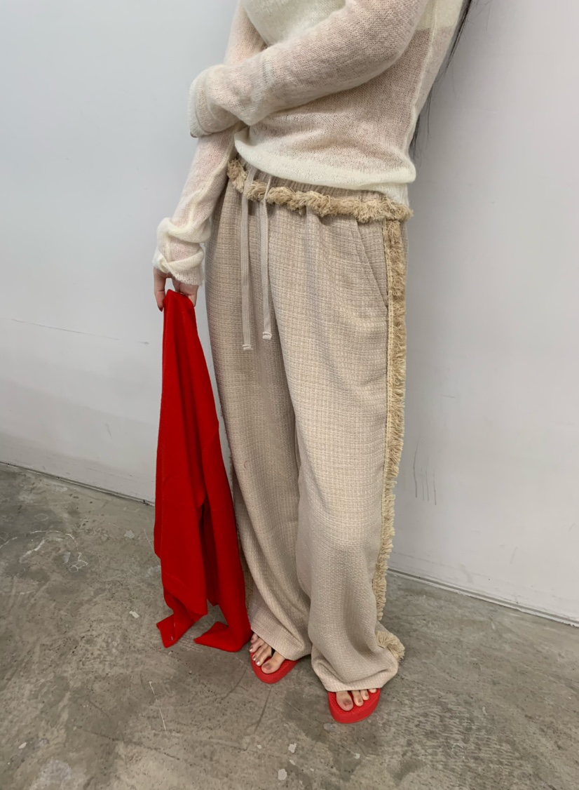 MARKE-P韓國代購女裝新款休閑推薦真品熱賣休閑褲花呢流蘇MARKE-P休閑褲