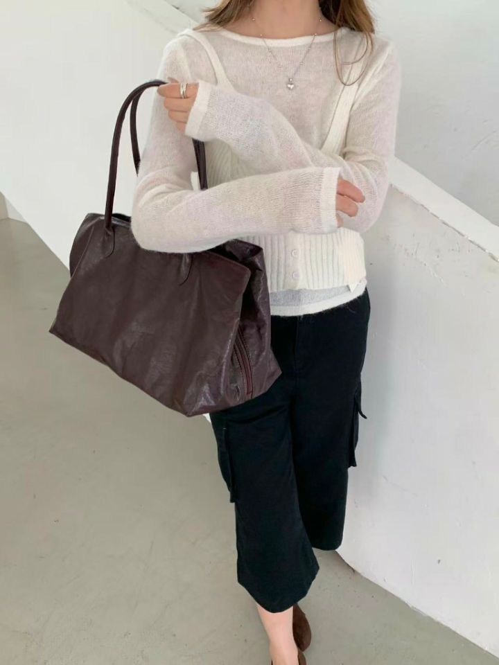 TROUVAILLE東大門實拍女裝新款人氣時尚休閑推薦單肩斜跨包TROUVAILLE單肩/斜跨包