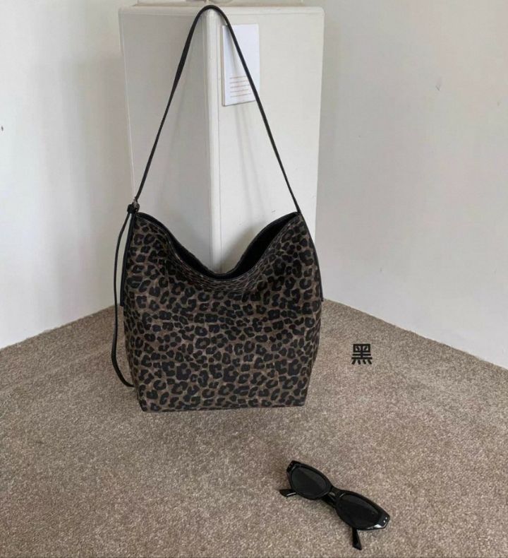TROUVAILLE東大門代購女裝新品熱賣休閑單肩斜跨包牛皮豹紋TROUVAILLE單肩/斜跨包
