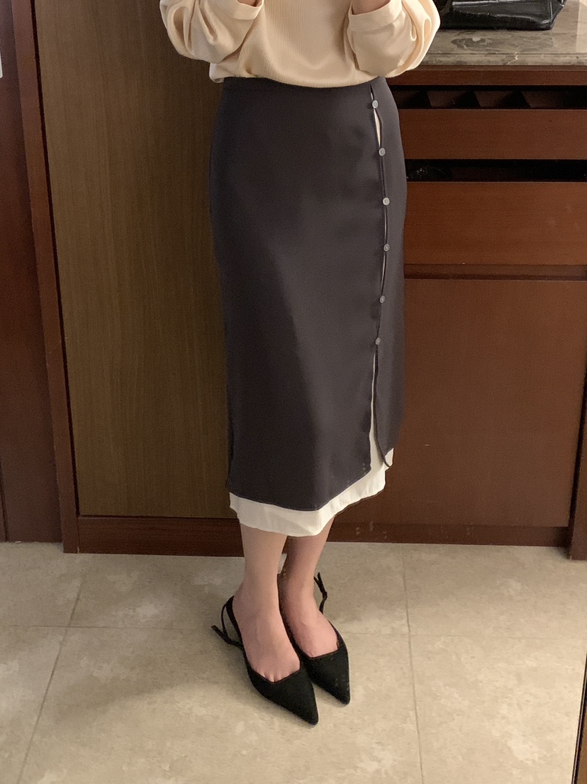 FRILL-T/DADA東大門直郵女士新品人氣休閑半身裙中短裙FRILL-T/DADA半身裙/中短裙圖色1