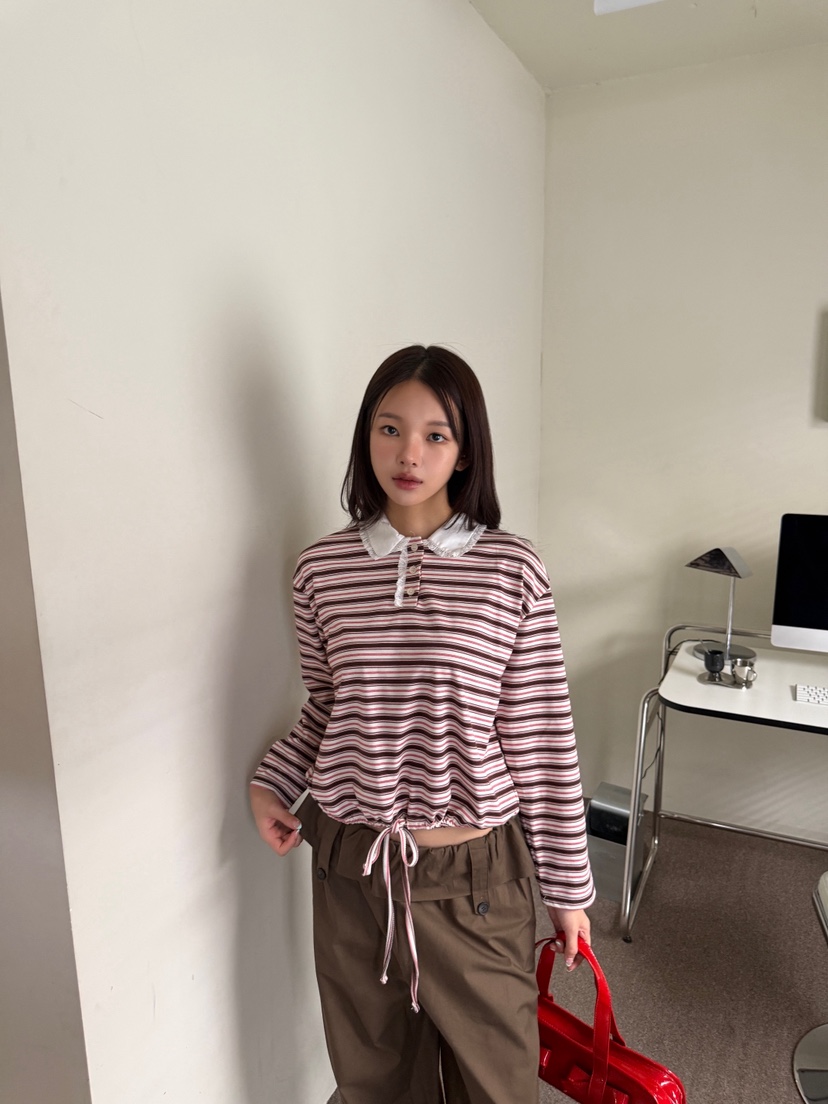 MARKE-P東大門直郵女士新品推薦休閑熱賣人氣長袖T恤蕾絲MARKE-P長袖T恤