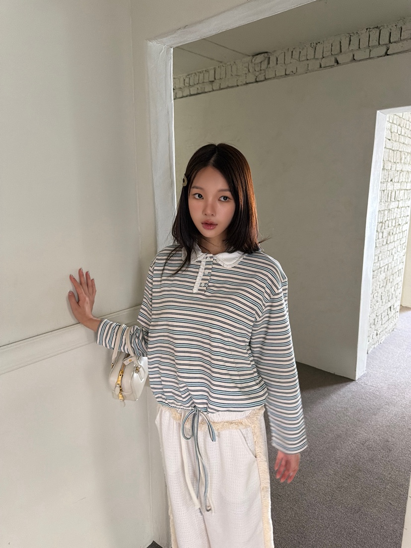 MARKE-P東大門直郵女士新品推薦休閑熱賣人氣長袖T恤蕾絲MARKE-P長袖T恤