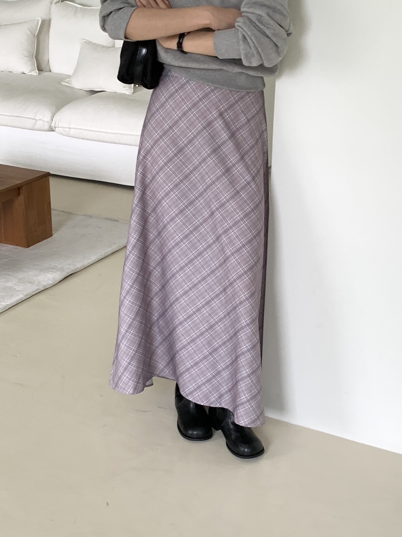 FRILL-T/DADA韓國代購女士新品人氣休閑時尚熱賣長裙格子FRILL-T/DADA長裙圖色1
