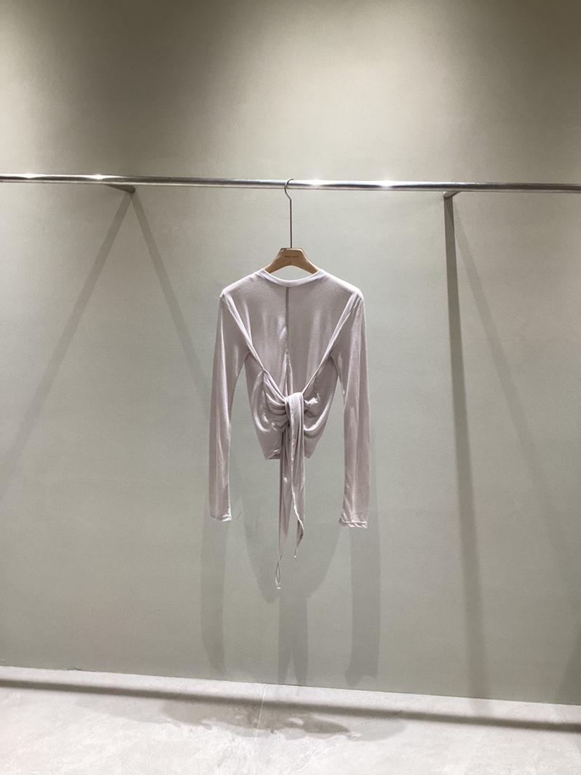 NEAR LEAP-P東大門代購女裝新品熱賣休閑真品長袖T恤腰帶NEAR LEAP/The N:L長袖T恤圖色2