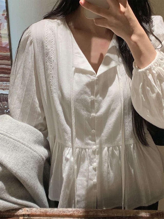 FRILL-T/DADA東大門直郵女裝新品人氣熱賣時尚襯衫蕾絲衫FRILL-T/DADA襯衫/蕾絲衫