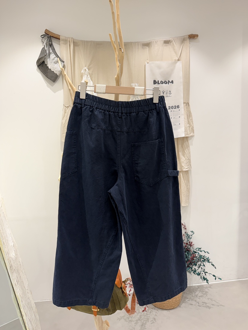 BLOOM韓國代購女士新款熱賣休閑真品推薦休閑褲直筒褲口袋BLOOM-S休閑褲