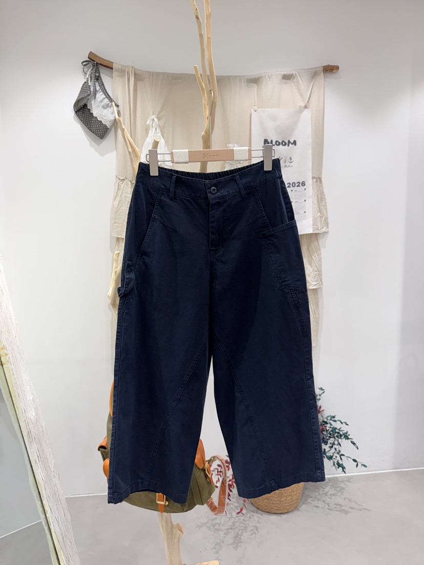 BLOOM韓國代購女士新款熱賣休閑真品推薦休閑褲直筒褲口袋BLOOM-S休閑褲圖色1