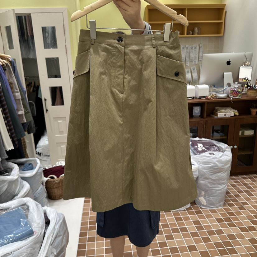 OURMOMENT東大門實拍女士新品推薦人氣熱賣休閑半身裙中短裙OURMOMENT半身裙/中短裙圖色2