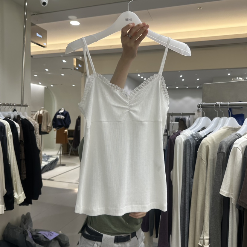 BENE韓國代購女裝新款人氣時尚熱賣真品吊帶背心褶邊鏤空SHOP BENE_Bene吊帶/背心圖色2
