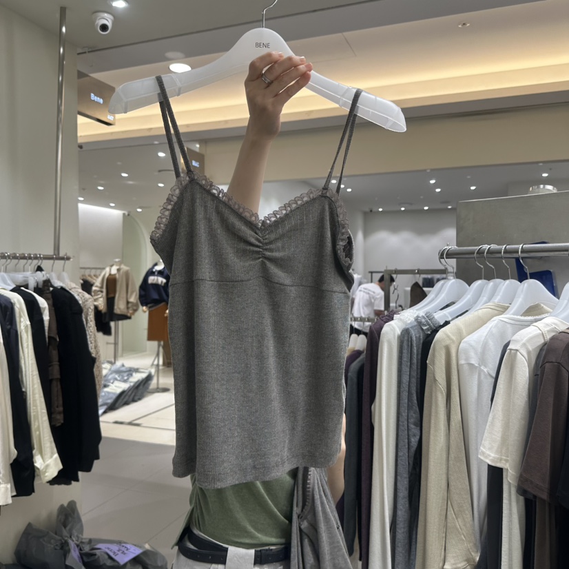 BENE韓國代購女裝新款人氣時尚熱賣真品吊帶背心褶邊鏤空SHOP BENE_Bene吊帶/背心圖色3