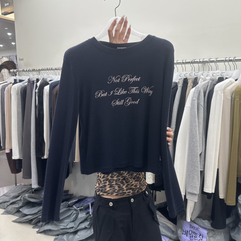 BENE東大門實拍女裝新款真品熱賣休閑人氣時尚推薦長袖T恤SHOP BENE_Bene長袖T恤圖色5深藍色
