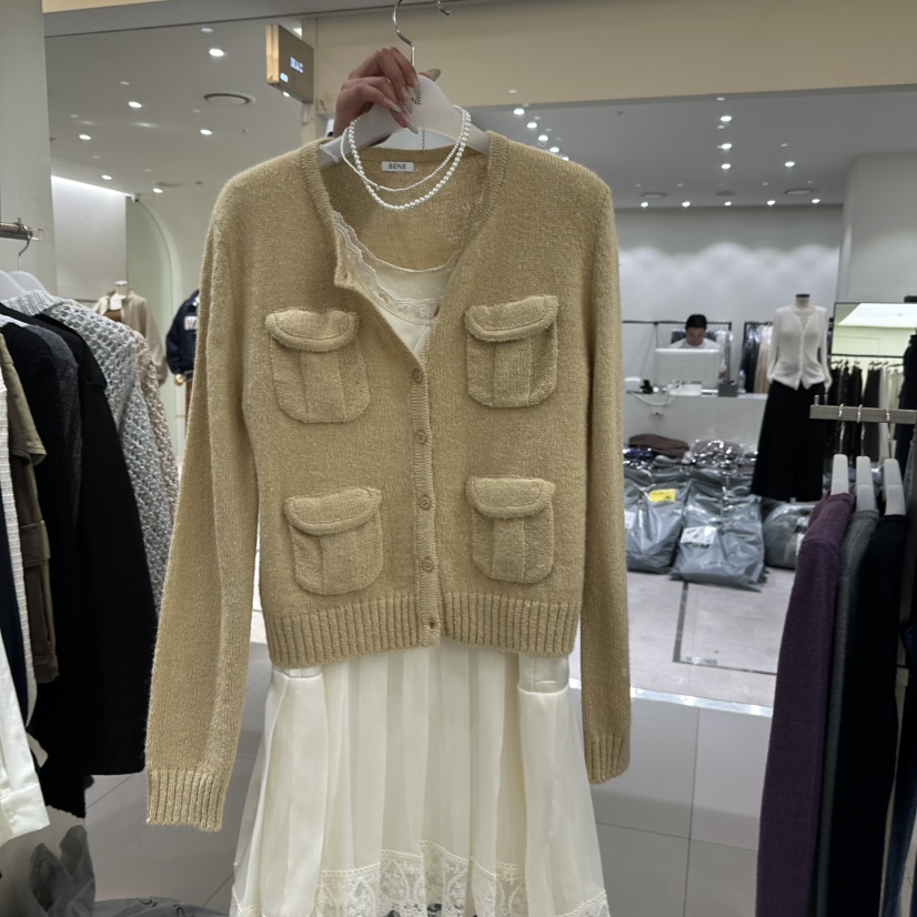 BENE東大門實拍女士新品人氣推薦真品熱賣時尚休閑開衫口袋SHOP BENE_Bene開衫圖色1