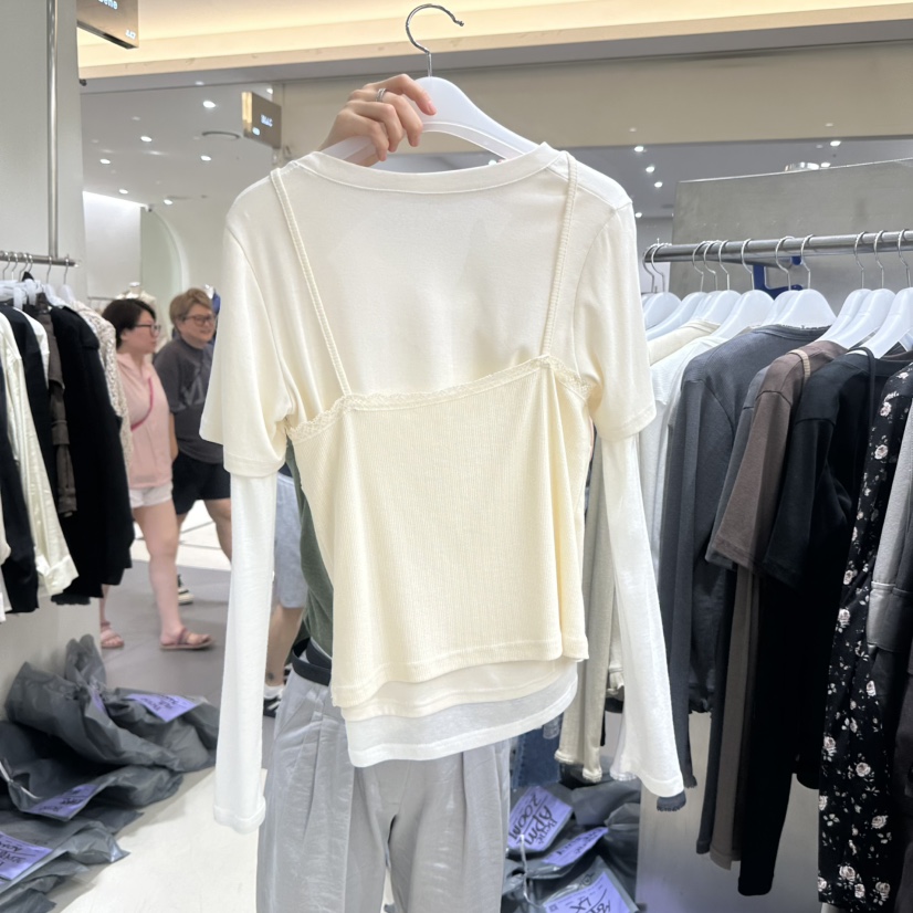 BENE東大門代購女裝新款時尚真品人氣推薦熱賣長袖T恤假兩件SHOP BENE_Bene長袖T恤