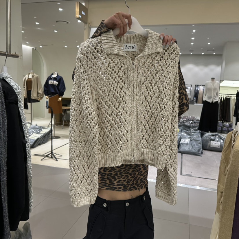 BENE韓國直郵女士新款休閑推薦真品熱賣人氣時尚開衫拉鏈SHOP BENE_Bene開衫圖色1