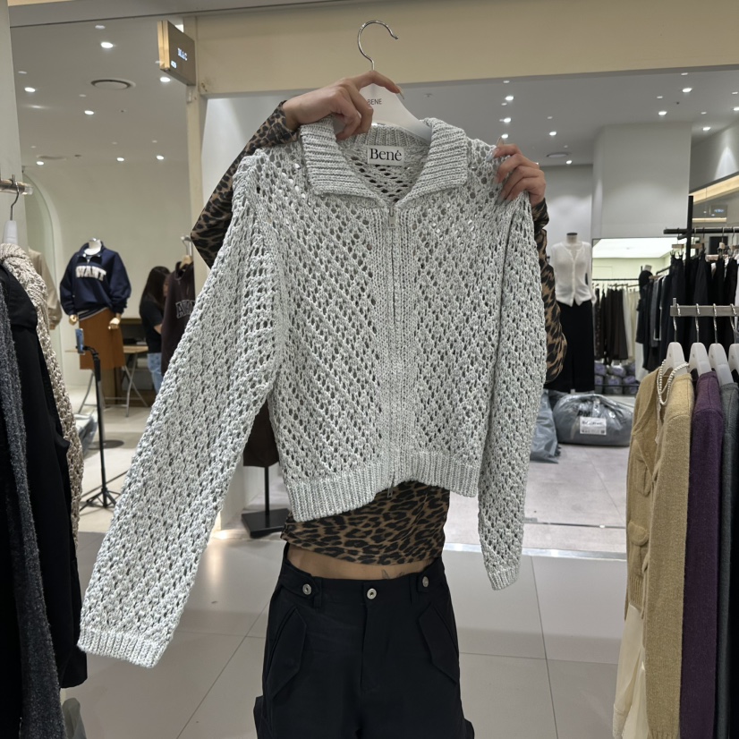 BENE韓國直郵女士新款休閑推薦真品熱賣人氣時尚開衫拉鏈SHOP BENE_Bene開衫圖色2藍色