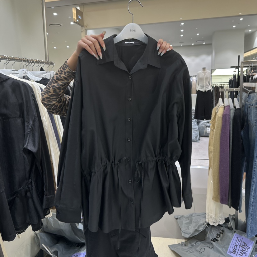 BENE東大門代購女裝新品熱賣推薦休閑時尚真品襯衫蕾絲衫SHOP BENE_Bene襯衫/蕾絲衫圖色4黑色