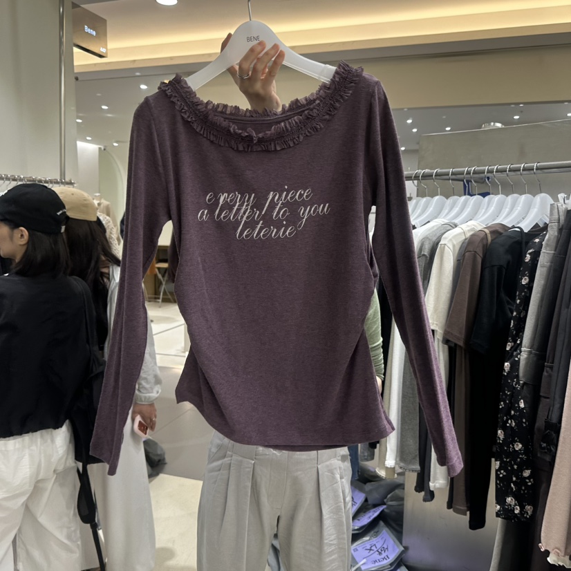 BENE韓國直郵女士新款推薦熱賣休閑真品人氣時尚長袖T恤SHOP BENE_Bene長袖T恤圖色1